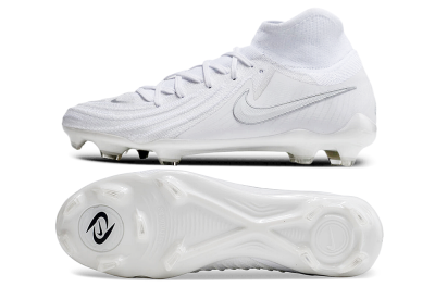Nike Phantom Luna Elite NU FG High-Tops Football Boots - White/Silver