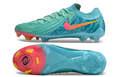 Nike Phantom Luna 2 Elite Vortex LV8 FG Low-Tops Football Boots - Green/Orange/Black
