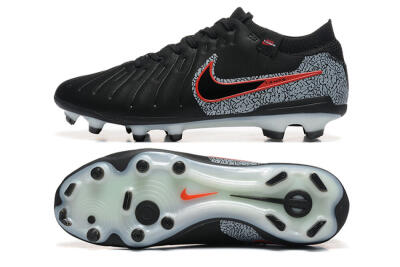 Nike Tiempo Legend 10 Elite FG Low-Tops Football Boots - Black/Red/Grey