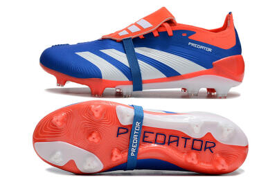 Adidas Predator Elite Foldover Tongue FG Low-Tops Football Boots - Blue/White/Red