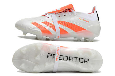 Adidas Predator Elite Foldover Tongue FG Low-Tops Football Boots - Beige/White/Red