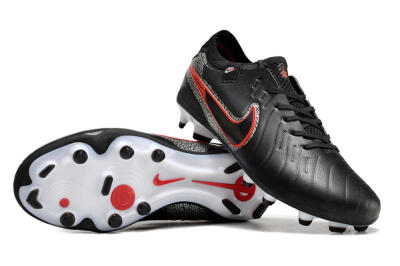  Nike Tiempo Legend 10 Elite FG Low-Tops Football Boots - Black/Red/White