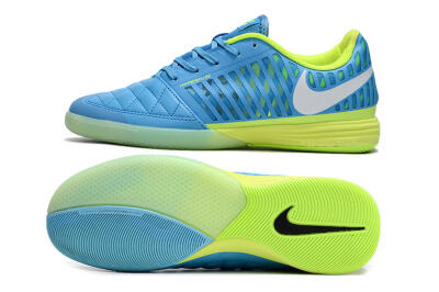 Nike Lunar Gato 2 IC Low-Tops Football Shoes - Jade/White/Yellow