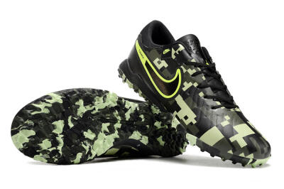 Nike Tiempo Legend 10 TF Low-Tops Football Shoes - Black/Yellow/Camo
