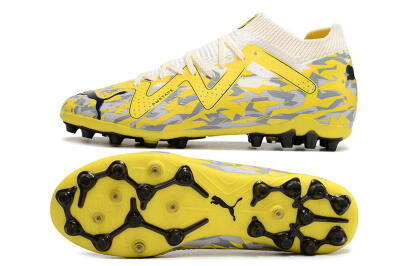 Puma Future Ultimate MG Low-Tops Football Boots - White/Yellow/Grey