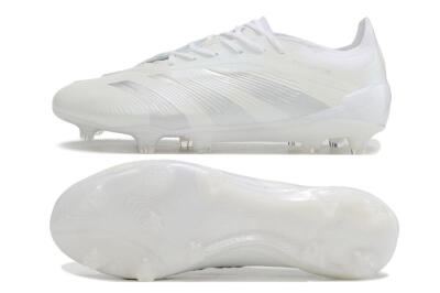Adidas Predator Elite FG Low-Tops Football Boots - White/Silver