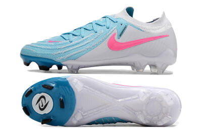 Nike Phantom Luna Elite NU FG Low-Tops Football Boots - Blue/White/Pink