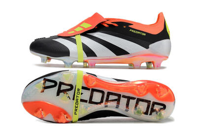 Adidas Predator Elite Foldover Tongue FG Low-Tops Football Boots - Black/White/Orange
