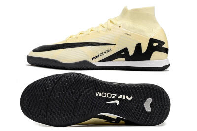 Nike Air Zoom Mercurial Superfly 9 Elite IC High-Tops Football Shoes - Beige/Black/White