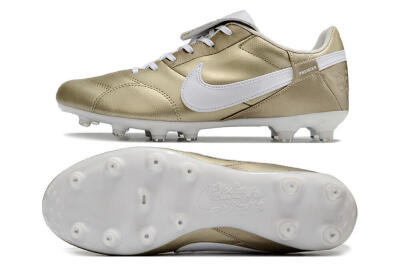 Nike The Premier 3 FG Low-Tops Football Boots - Gold/White
