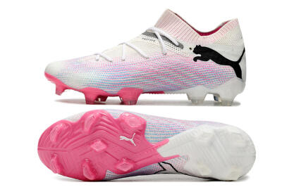 Puma Future Ultimate 2024 FG Low-Tops Football Boots - White/Pink/Blue/Black