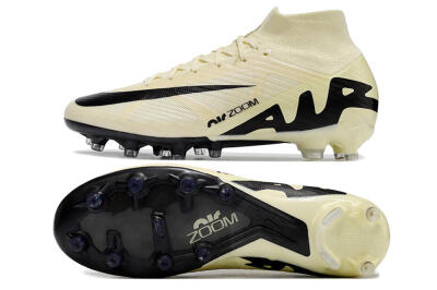 Nike Air Zoom Mercurial Superfly 9 Elite AG High-Tops Football Boots - Beige/Black/White