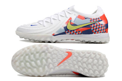 Nike Phantom Luna Elite NU TF Low-Tops Football Shoes - White/Red/Yellow/Blue