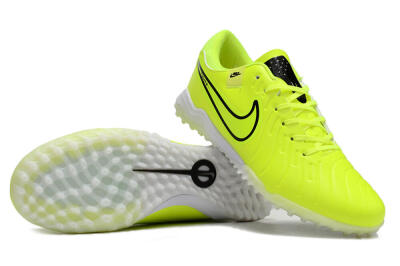 Nike Tiempo Legend 10 Pro TF Low-Tops Football Shoes - Yellow/Black/White