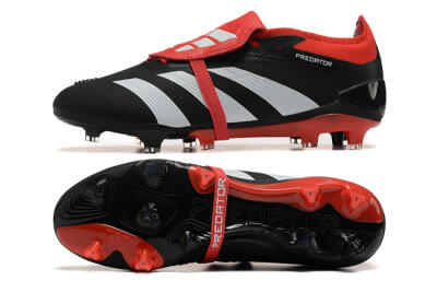 Adidas Predator Elite Foldover Tongue FG Low-Tops Football Boots - Black/White/Red