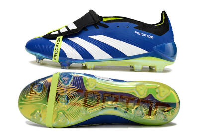 Adidas Predator Elite Foldover Tongue FG Low-Tops Football Boots - Blue/White/Black