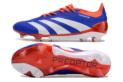 Adidas Predator Elite FG Low-Tops Football Boots - Blue/White/Red