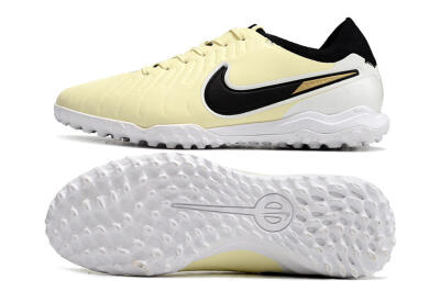 Nike Tiempo Legend 10 Pro TF Low-Tops Football Shoes - Beige/Black/White