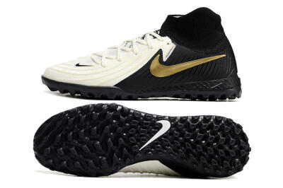 Nike Phantom Luna Elite NU TF High-Tops Football Shoes - White/Black/Gold
