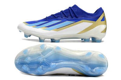 Adidas X Crazyfast.1 Messi FG Low-Tops Football Boots - Blue/Jade/Gold/White