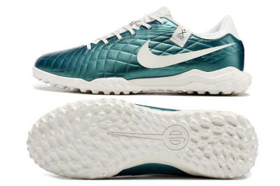 Nike Tiempo Legend 10 Elite TF Low-Tops Football Shoes - Jade/White