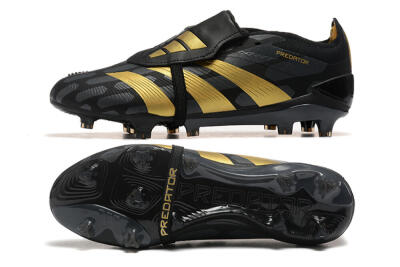 Adidas Predator Elite Foldover Tongue FG Low-Tops Football Boots - Black/Gold