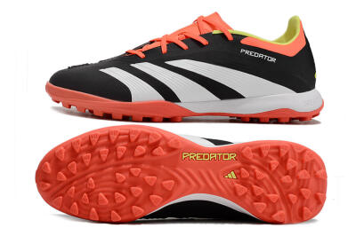 Adidas Predator 24 Elite TF Low-Tops Football Shoes - Black/White/Orange