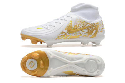 Nike Phantom Luna Elite NU FG High-Tops Football Boots - White/Gold