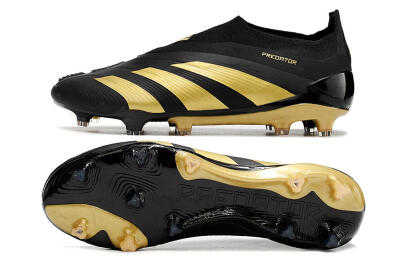 Adidas Predator Accuracy+ Laceless FG Low-Tops Football Boots - Black/Gold