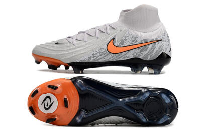 Nike Phantom Luna Elite NU FG High-Tops Football Boots - Grey/Orange/Black