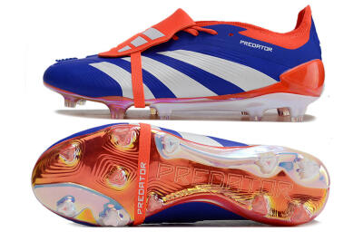 Adidas Predator Elite Foldover Tongue FG Low-Tops Football Boots - Blue/White/Red