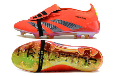 Adidas Predator Elite Foldover Tongue FG Low-Tops Football Boots - Red/Black/Yellow
