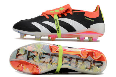 Adidas Predator Elite Foldover Tongue FG Low-Tops Football Boots - Black/White/Orange