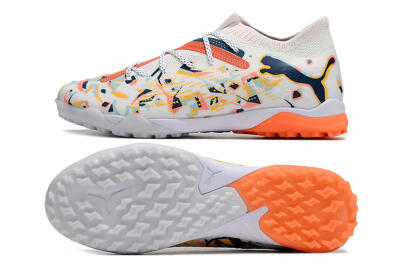 Puma Future Ultimate TF Low-Tops Football Shoes - White/Yellow/Black