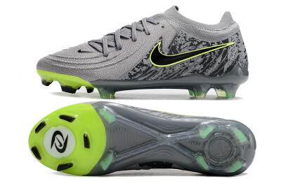 Nike Phantom Luna Elite NU FG Low-Tops Football Boots - Grey/Black/Yellow