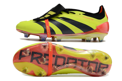 Adidas Predator Elite Foldover Tongue FG Low-Tops Football Boots - Yellow/Black/Orange