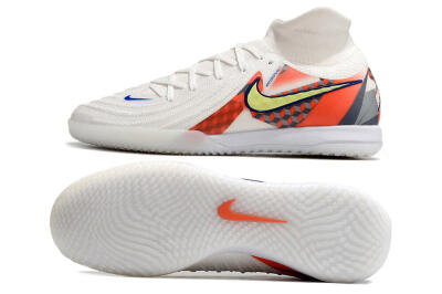 Nike Phantom Luna Elite NU IC High-Tops Football Shoes - White/Yellow/Blue/Orange