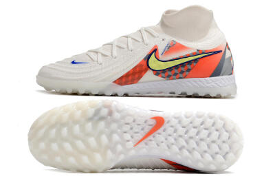 Nike Phantom Luna Elite NU TF High-Tops Football Shoes - White/Yellow/Blue/Orange