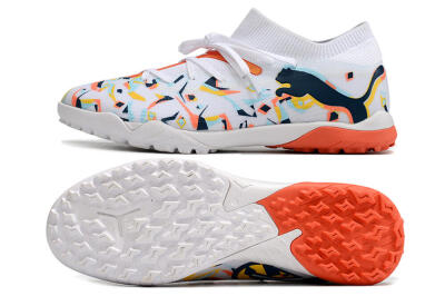 Puma Future X Powercat Tokyo Match TF Low-Tops Football Shoes - White/Orange/Black/Blue