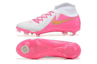 Nike Phantom Luna Elite NU FG High-Tops Football Boots - White/Pink/Gold