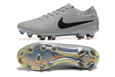 Nike Tiempo Legend 10 Elite FG Low-Tops Football Boots - Grey/Black/Silver