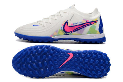Nike Phantom Luna Elite TF Low-Tops Football Shoes - White/Blue/Pink/Yellow