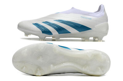 Adidas Predator Accuracy+ Laceless FG Low-Tops Football Boots - White/Blue