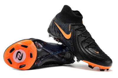 Nike Phantom Luna Elite FG High-Tops Football Boots - Black/Silver/Orange