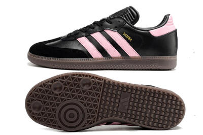 Adidas Samba Messi IC Low-Tops Football Shoes - Black/Pink/Brown