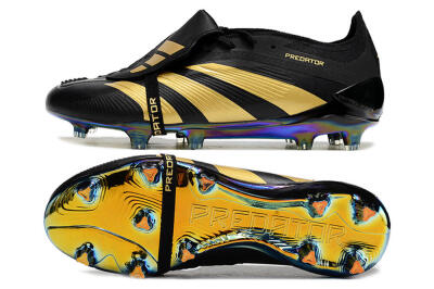 Adidas Predator Elite Foldover Tongue FG Low-Tops Football Boots - Black/Gold