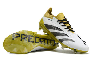 Adidas Predator Accuracy FG Low-Tops Football Boots - White/Black/Yellow