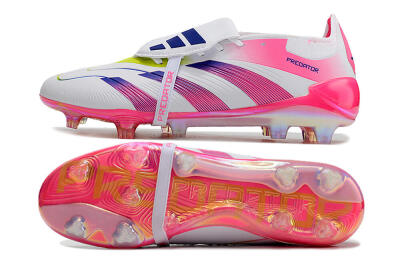 Adidas Predator Accuracy+ Laceless FG Low-Tops Football Boots - White/Pink/Purple