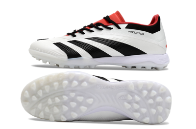Adidas Predator 24 Elite TF Low-Tops Football Shoes - White/Black/Red