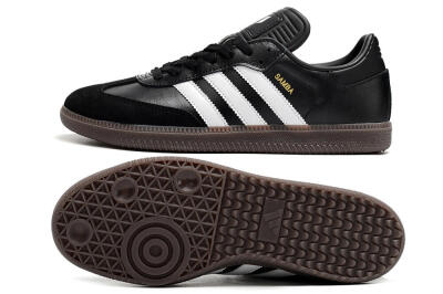 Adidas Samba Messi Indoor TF Low-Tops Football Shoes - Black/White/Brown